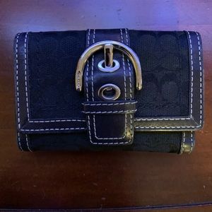 Small black coach wallet